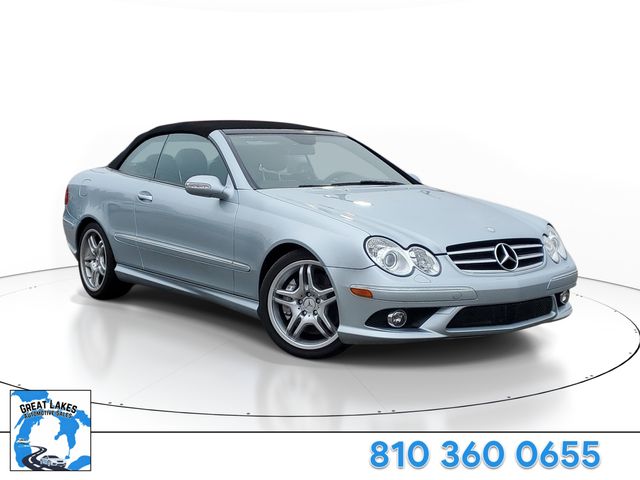 Capri Blue Metallic 2008 Mercedes-Benz CLK 550 Coupe Rear-Wheel Drive 7-Speed Automatic Overdrive