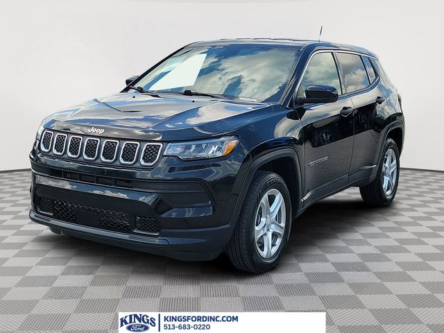 Diamond Black Crystal Pearlcoat 2024 Jeep Compass SUV / Crossover Four-Wheel Drive 8-Speed Automatic