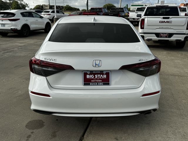 2025 Honda Civic Sport White at Shottenkirk Kia Fort Bend