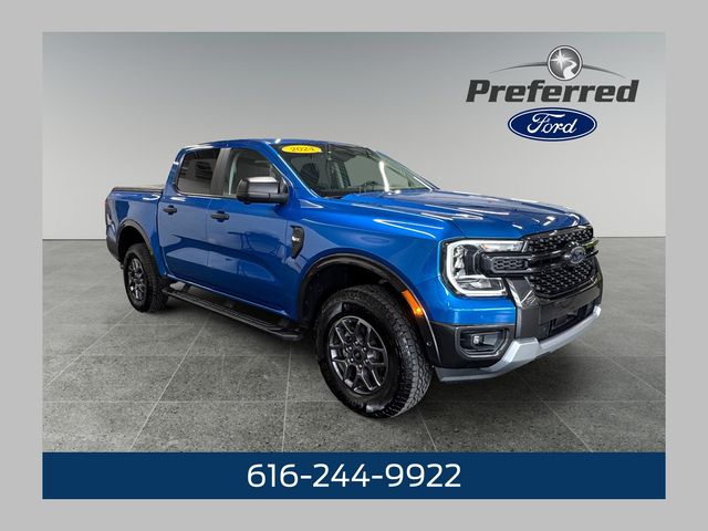 Velocity Blue Metallic 2024 Ford Ranger Pickup Truck Four-Wheel Drive Automatic