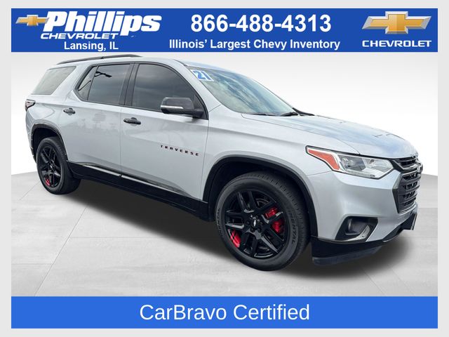 Silver Ice Metallic 2021 Chevrolet Traverse SUV / Crossover Four-Wheel Drive 9-Speed Automatic