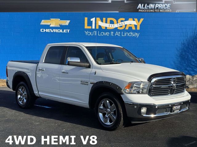 Bright White Clearcoat 2017 RAM 1500 Big Horn Crew Cab 4WD Pickup Truck Four-Wheel Drive 8-Speed Automatic