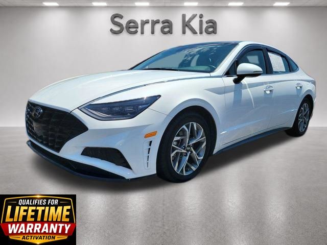 Serenity White 2023 Hyundai Sonata Sedan Front-Wheel Drive 8-Speed Automatic