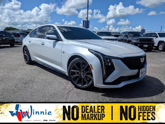 Crystal White Tricoat 2025 Cadillac CT5 Sedan Rear-Wheel Drive Automatic
