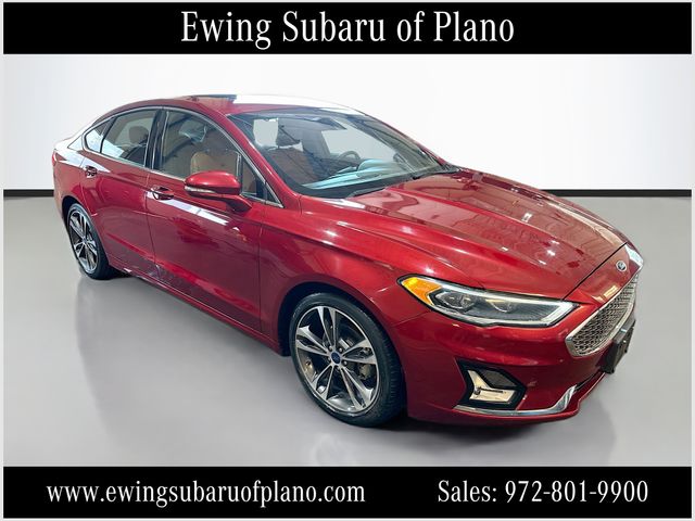 Ruby Red Metallic Tinted Clearcoat 2019 Ford Fusion Titanium AWD Sedan All-Wheel Drive 6-Speed Automatic