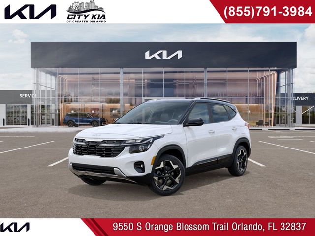 Clear White/Black Roof 2026 Kia Seltos S FWD SUV / Crossover Front-Wheel Drive Continuously Variable Transmission