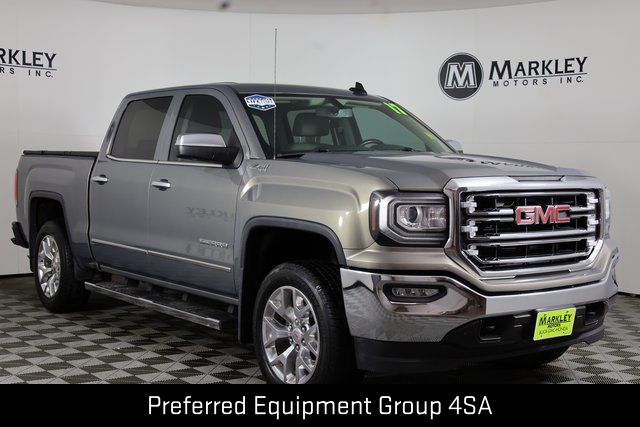 Pepperdust Metallic 2017 GMC Sierra 1500 SLT Crew Cab 4WD Pickup Truck Four-Wheel Drive 8-Speed Automatic Overdrive