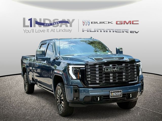 Downpour Metallic 2025 GMC Sierra 3500HD Denali Ultimate Crew Cab 4WD Pickup Truck Four-Wheel Drive Automatic