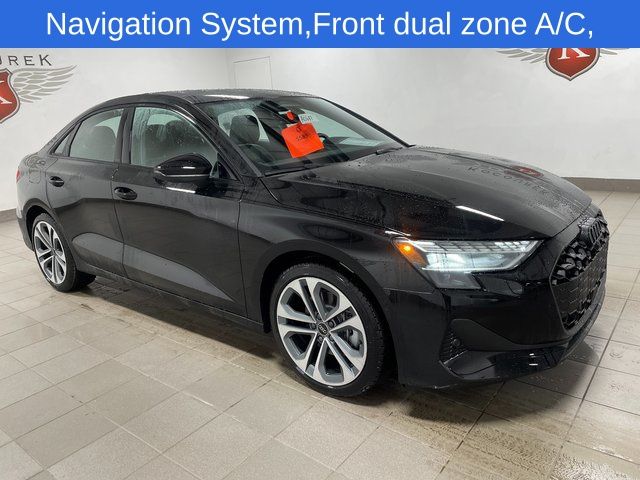 Brilliant Black 2026 Audi A3 Sedan All-Wheel Drive 7-Speed Automatic