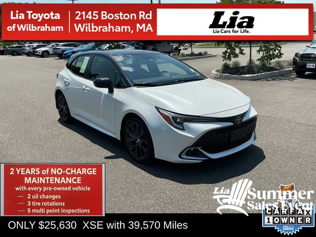 Wind Chill Pearl/Midnight Black Metallic 2024 Toyota Corolla Hatchback Hatchback Front-Wheel Drive Continuously Variable Transmission