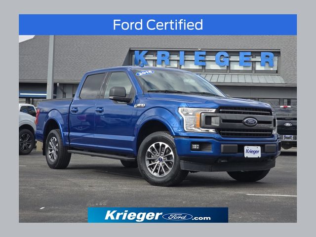 Lightning Blue 2018 Ford F-150 XLT SuperCrew 4WD Pickup Truck Four-Wheel Drive Automatic