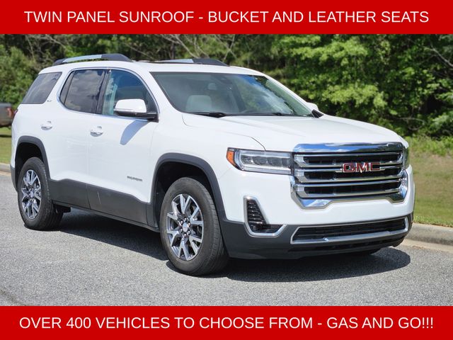 Summit White 2023 GMC Acadia SLT FWD SUV / Crossover Front-Wheel Drive 9-Speed Automatic