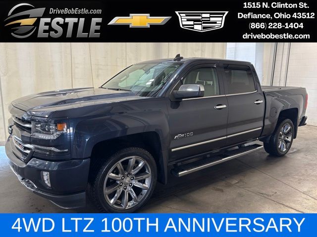Centennial Blue Metallic 2018 Chevrolet Silverado 1500 Pickup Truck Four-Wheel Drive 8-Speed Automatic Overdrive