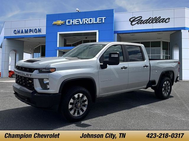 Silver Ice Metallic 2023 Chevrolet Silverado 2500HD Custom Crew Cab 4WD Pickup Truck Four-Wheel Drive 6-Speed Automatic
