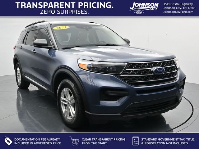 Infinite Blue Metallic Tinted Clearcoat 2021 Ford Explorer SUV / Crossover All-Wheel Drive Automatic