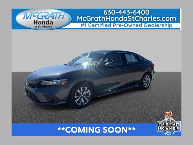 Meteorite Gray Metallic 2023 Honda Civic LX FWD Sedan Front-Wheel Drive Continuously Variable Transmission