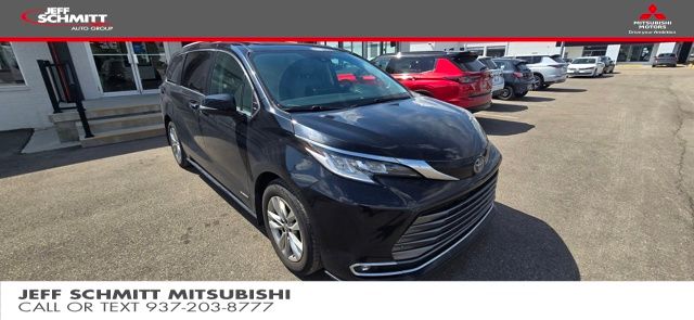 Midnight Black Metallic 2021 Toyota Sienna Limited 7-Passenger AWD Minivan All-Wheel Drive Continuously Variable Transmission