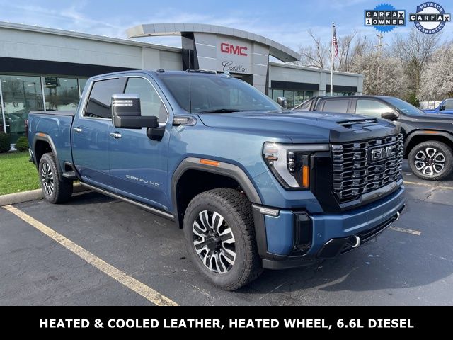 Downpour Metallic 2025 GMC Sierra 2500HD Denali Ultimate Crew Cab 4WD Pickup Truck Four-Wheel Drive Automatic