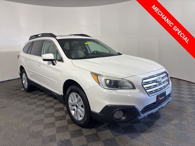 Crystal White Pearl 2015 Subaru Outback 2.5i Premium Wagon All-Wheel Drive Continuously Variable Transmission