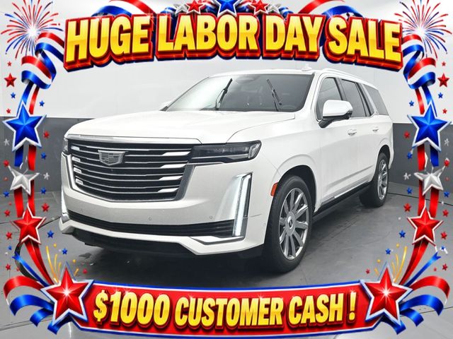 Crystal White Tricoat 2021 Cadillac Escalade SUV / Crossover Rear-Wheel Drive 