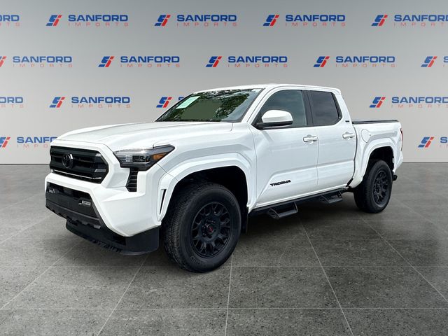 White 2024 Toyota Tacoma SR5 Double Cab RWD Pickup Truck 4X2 8-Speed Automatic