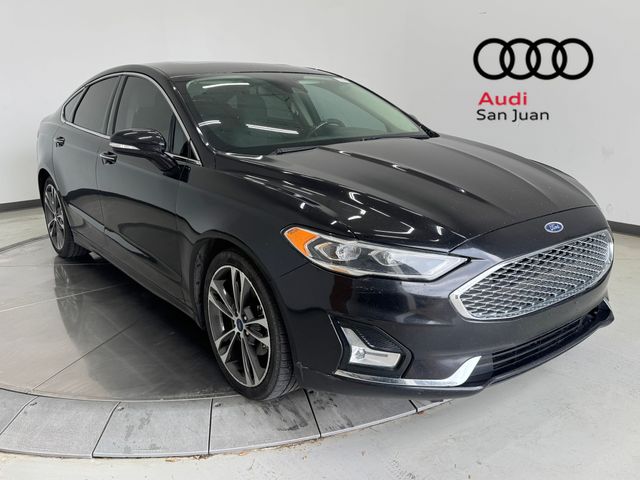 Black 2019 Ford Fusion Titanium AWD Sedan All-Wheel Drive 6-Speed Automatic