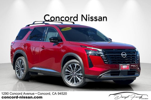 Red (Scarlet Ember Tintcoat) 2026 Nissan Pathfinder Platinum 4WD SUV / Crossover All-Wheel Drive 9-Speed Automatic
