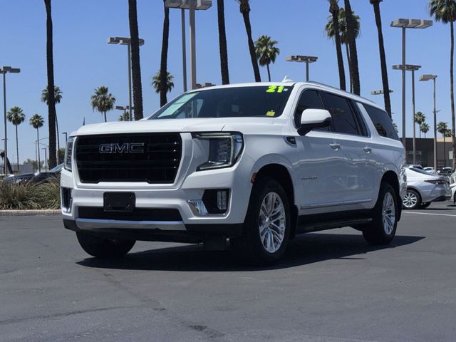 Summit White 2021 GMC Yukon XL SLT 4WD SUV / Crossover Four-Wheel Drive Automatic
