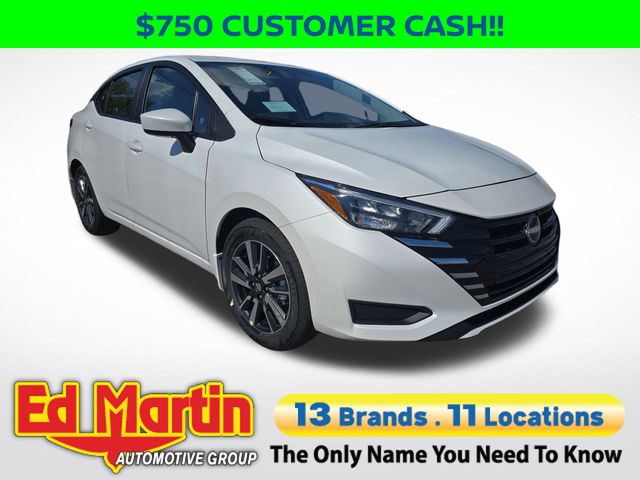 Aspen White 2025 Nissan Versa SV FWD Sedan Front-Wheel Drive Continuously Variable Transmission