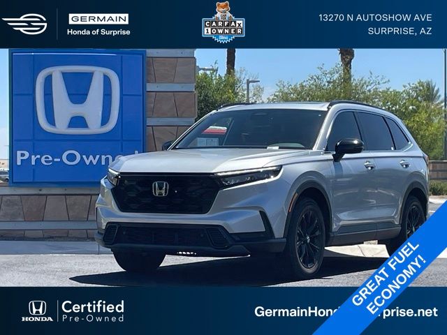 Solar Silver Metallic 2025 Honda CR-V Hybrid Sport-L AWD SUV / Crossover All-Wheel Drive Continuously Variable Transmission