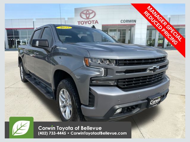 Gray (Satin Steel Metallic) 2022 Chevrolet Silverado 1500 Pickup Truck Four-Wheel Drive 8-Speed Automatic