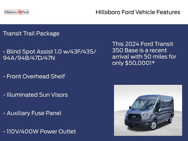 2024 Carbonized Gray Metallic Ford Transit Cargo Van Base AWD Van
