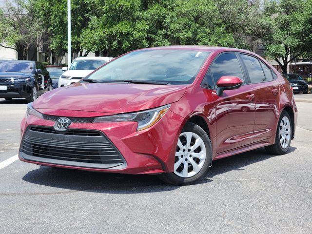 Red (Ruby Flare Pearl) 2024 Toyota Corolla LE FWD Sedan Front-Wheel Drive Continuously Variable Transmission