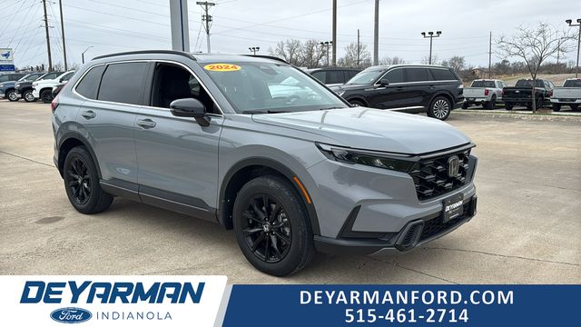 Gray 2024 Honda CR-V Hybrid Sport AWD SUV / Crossover All-Wheel Drive Continuously Variable Transmission