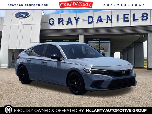 Blue 2024 Honda Civic Hatchback Hatchback Front-Wheel Drive Continuously Variable Transmission