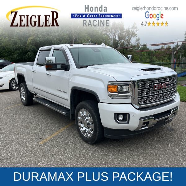 White Frost Tricoat 2019 GMC Sierra 2500HD Pickup Truck Four-Wheel Drive 6-Speed Automatic