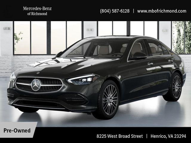 Gray (Graphite Grey Metallic) 2026 Mercedes-Benz C-Class Sedan All-Wheel Drive 9-Speed Automatic