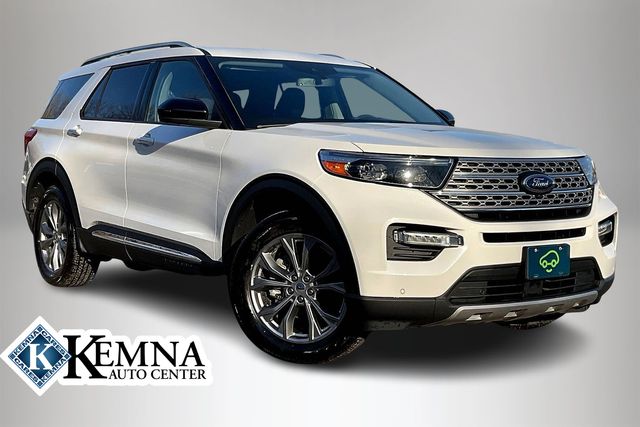White Metallic 2022 Ford Explorer Limited AWD SUV / Crossover All-Wheel Drive Automatic