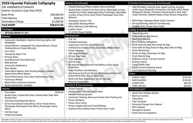 New 2026 Hyundai Palisade For Sale in Indianapolis, IN