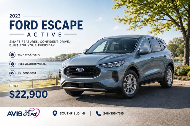 Vapor Blue 2023 Ford Escape SUV / Crossover All-Wheel Drive 8-Speed Automatic