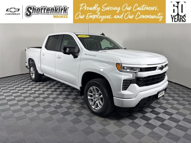 Summit White 2026 Chevrolet Silverado 1500 Pickup Truck Four-Wheel Drive Automatic