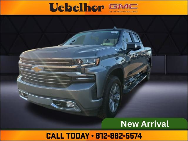 Gray (Satin Steel Metallic) 2019 Chevrolet Silverado 1500 High Country Crew Cab 4WD Pickup Truck Four-Wheel Drive Automatic