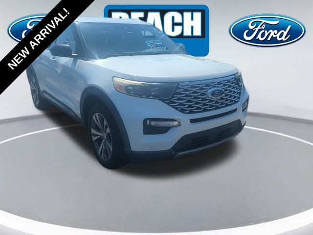 White 2020 Ford Explorer SUV / Crossover All-Wheel Drive Automatic