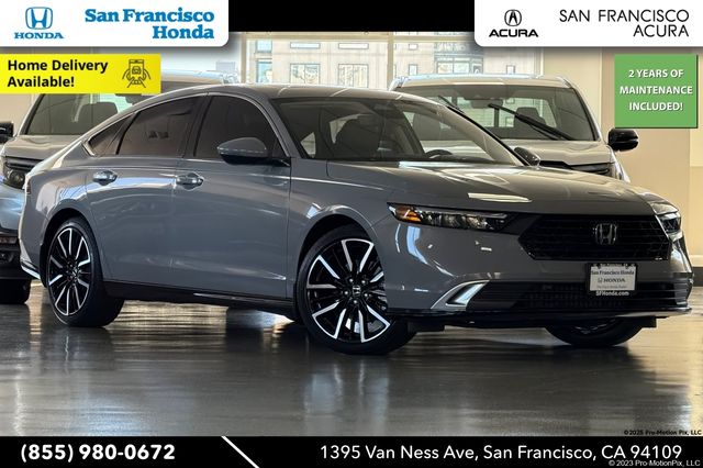 Urban Gray Pearl 2025 Honda Accord Hybrid Touring FWD Sedan Front-Wheel Drive Continuously Variable Transmission