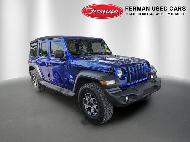 Ocean Blue Metallic Clearcoat 2020 Jeep Wrangler Unlimited Sport S 4WD SUV / Crossover Four-Wheel Drive 8-Speed Automatic