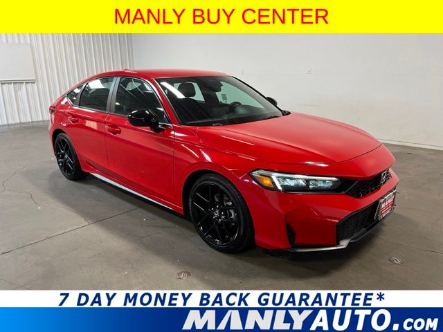 rallye red 2025 Honda Civic Hatchback Hatchback Front-Wheel Drive Continuously Variable Transmission