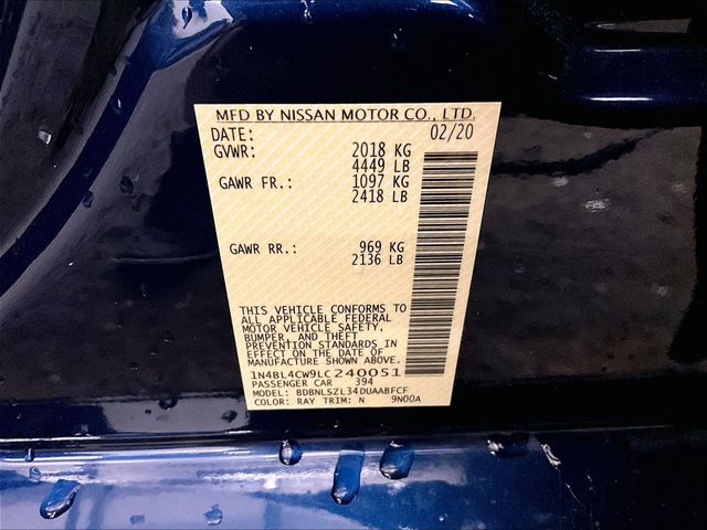 2020 Nissan Altima 2.5 SR Blue at Subaru and VW of Moon Township
