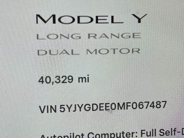 2021 Tesla Model Y Long Range AWD SUV