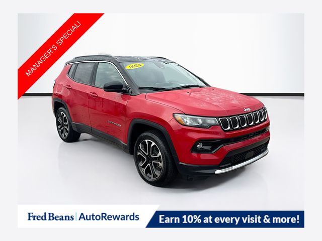 Red Hot Pearlcoat 2024 Jeep Compass Limited 4WD SUV / Crossover Four-Wheel Drive 8-Speed Automatic