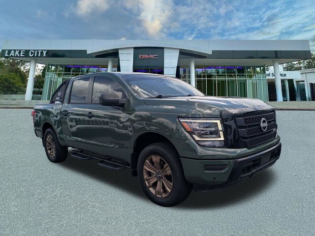 Tactical Green Metallic 2024 Nissan Titan Pickup Truck 4X2 9-Speed Automatic